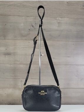 Coach Jamie Camera bag Black Leather Crossbody with Gold Logo